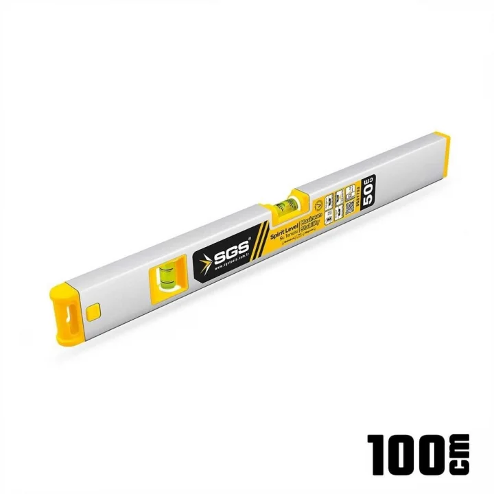 Mey İthalat® Sgs 1736 Alüminyum Mıknatıslı Su Terazisi 100 cm