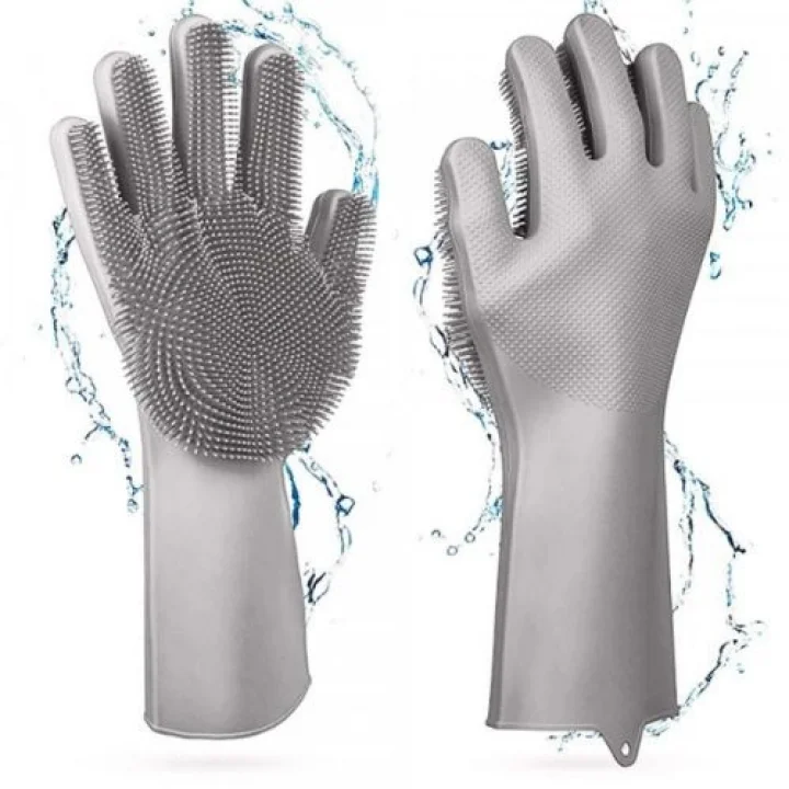 Mey İthalat® Sihirli Isıya Dayanıklı Silikon Çok Amaçlı Bulaşık Eldiven Fırçası Magic Gloves