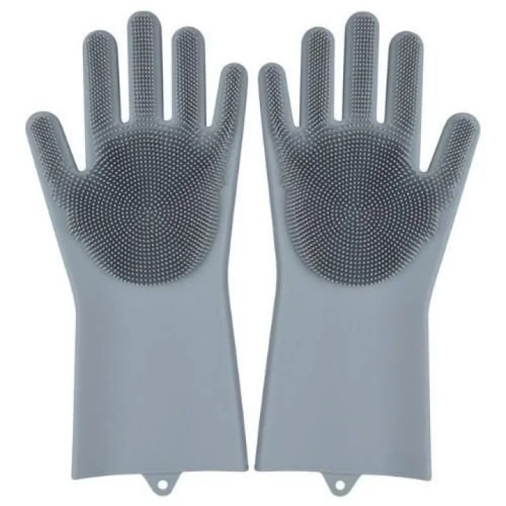 Mey İthalat® Sihirli Isıya Dayanıklı Silikon Çok Amaçlı Bulaşık Eldiven Fırçası Magic Gloves