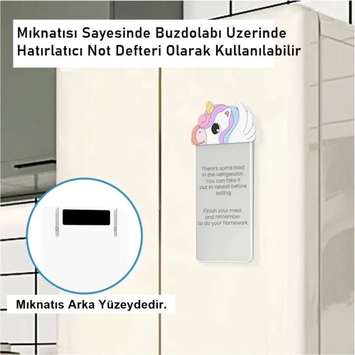 Mey İthalat® Silikon Figürlü Manyetik Mini Yazı Tahtası 5,5 - 14 cm