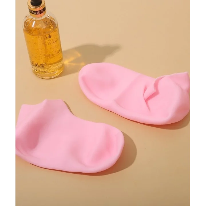 Mey İthalat® Silikon Nemlendirici Çorap Ayak Bakım Çorabı Pembe