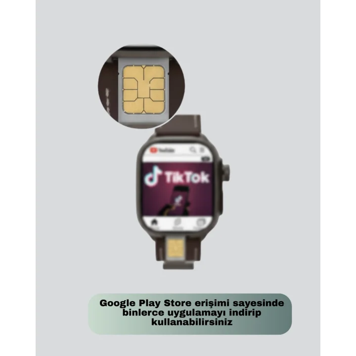 Mey İthalat® SIM Kartlı Akıllı Saat AMOLED Ekran Android Sistem