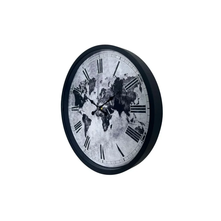 Mey İthalat® Siyah 36 Cm Desenli Dekoratif Duvar Saati