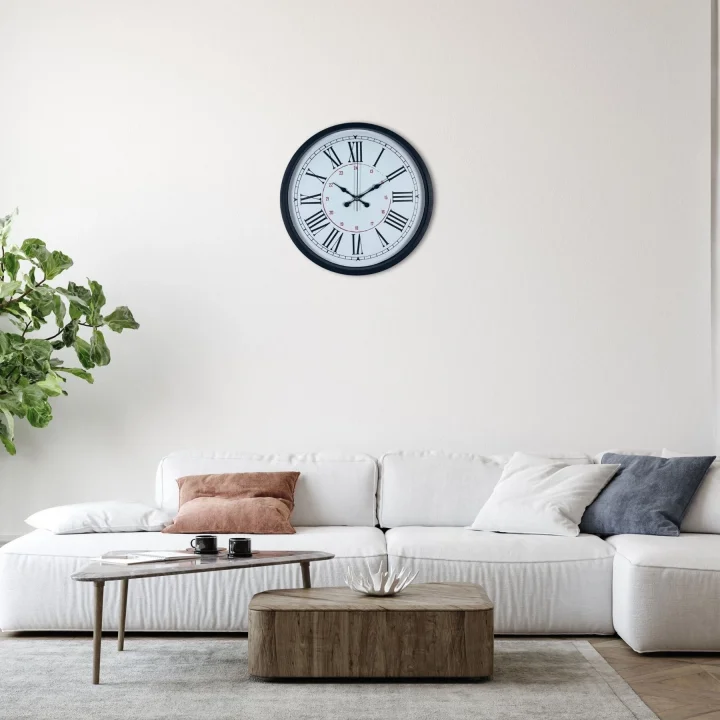Mey İthalat® Siyah 36 Cm Roma Rakamlı Duvar Saati