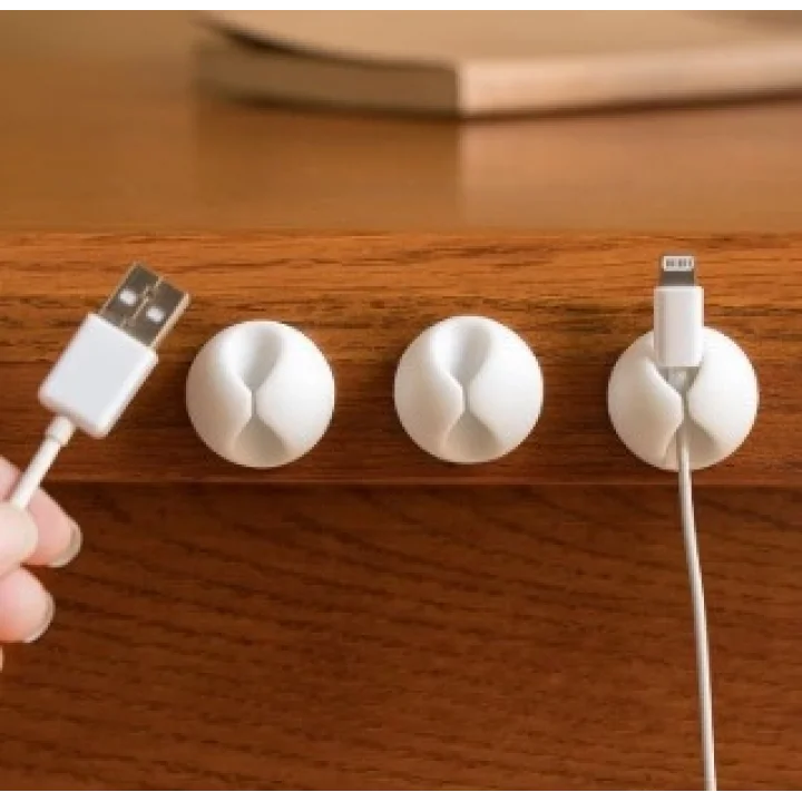 Mey İthalat® Siyah Beyaz Kablo Sabitleme Klipsi 10 lu