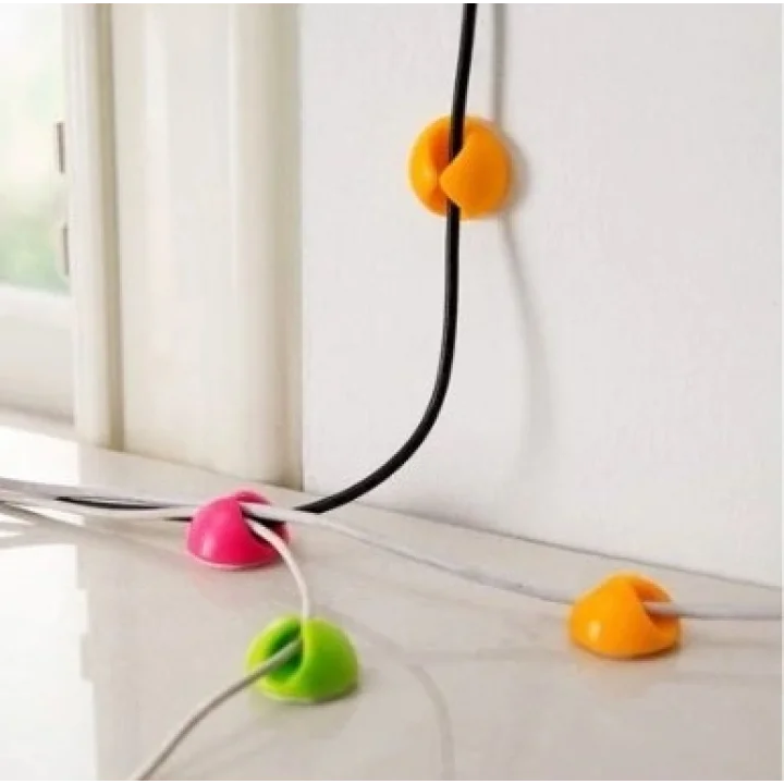 Mey İthalat® Siyah Beyaz Kablo Sabitleme Klipsi 10 lu