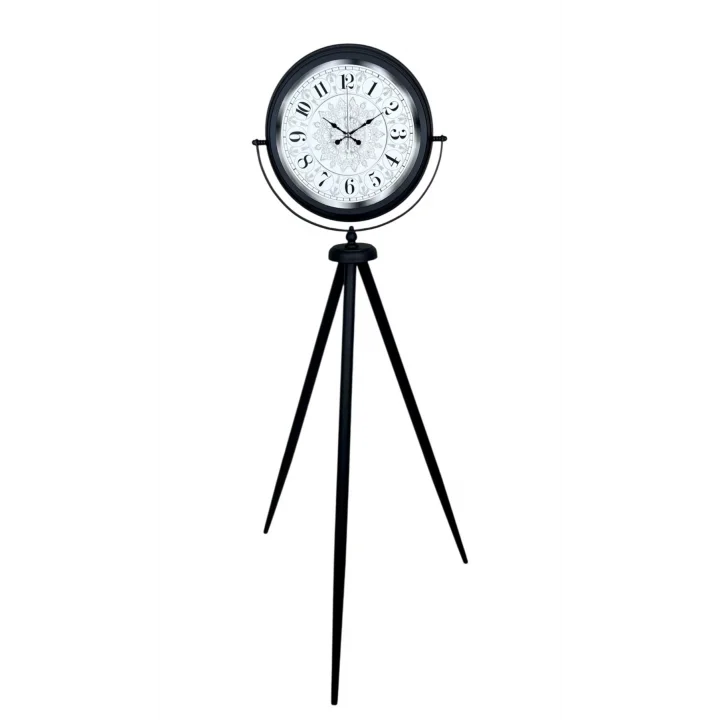 Mey İthalat® Siyah Desenli Şık Tripod Ayaklı Saat
