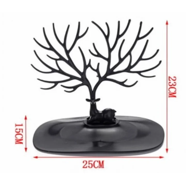 Mey İthalat® Siyah Geyik Tasarımlı Takı Mücevher Standı