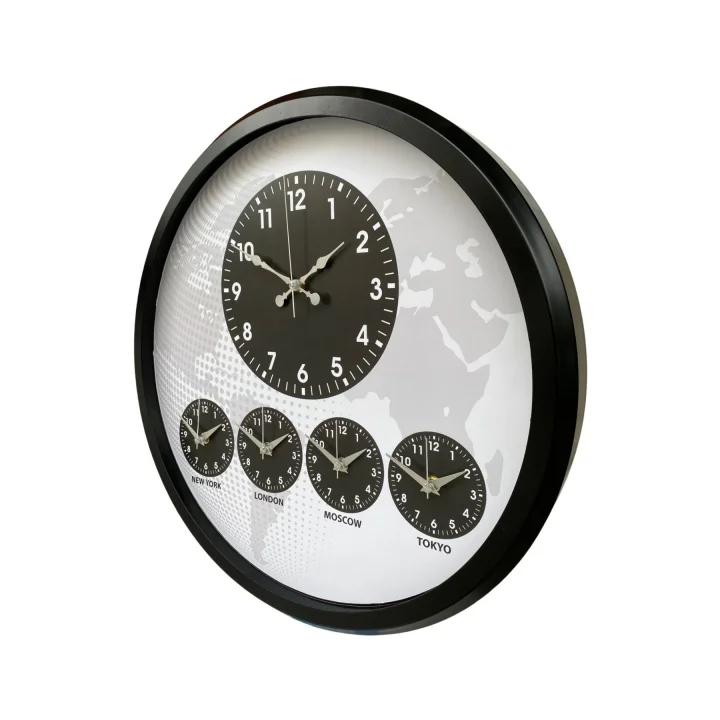 Mey İthalat® Siyah Sade ve Şık 52 Cm Dünya Saati