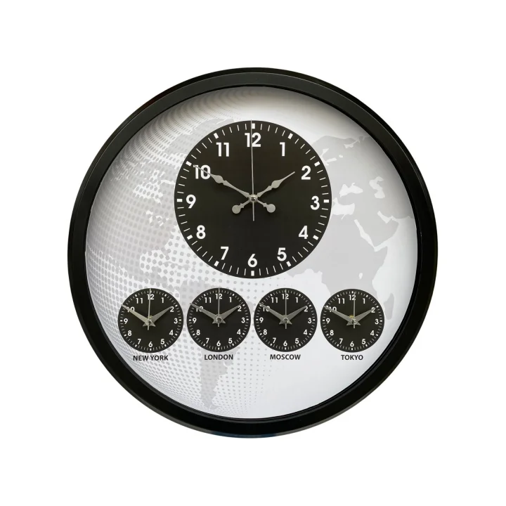 Mey İthalat® Siyah Sade ve Şık 52 Cm Dünya Saati