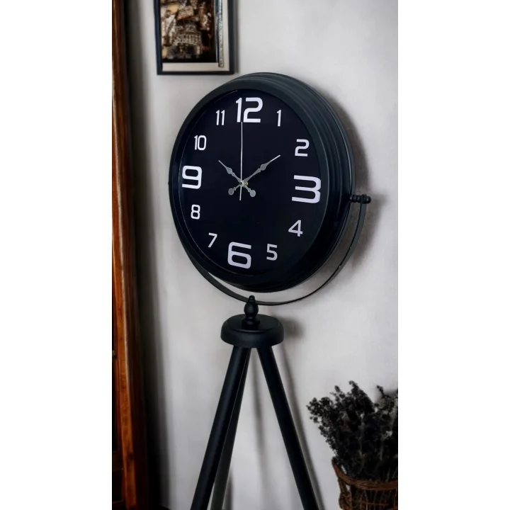 Mey İthalat® Siyah Zarafet Tripod Ayaklı Saat