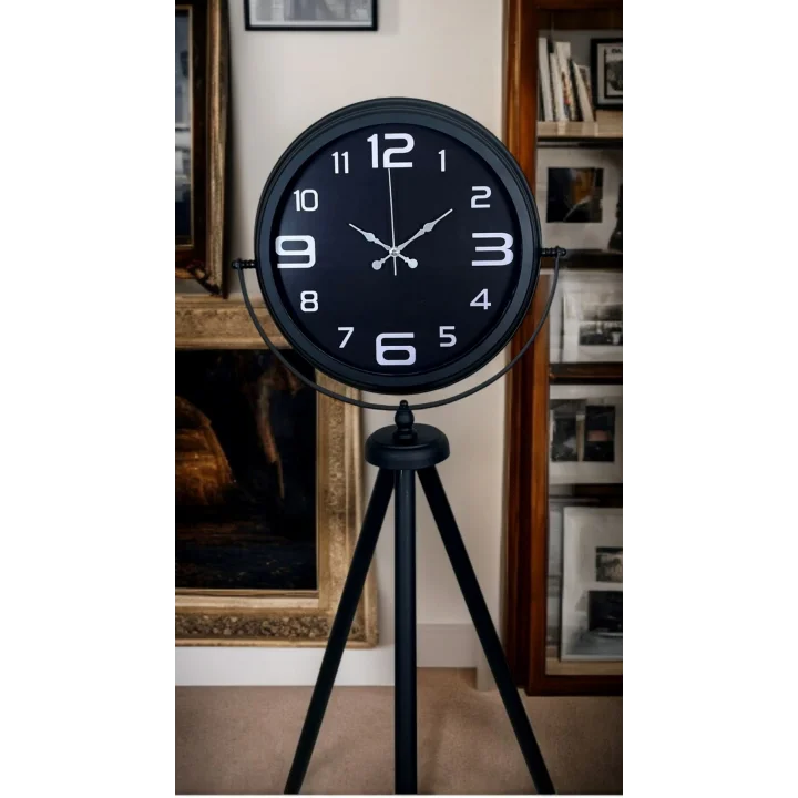Mey İthalat® Siyah Zarafet Tripod Ayaklı Saat