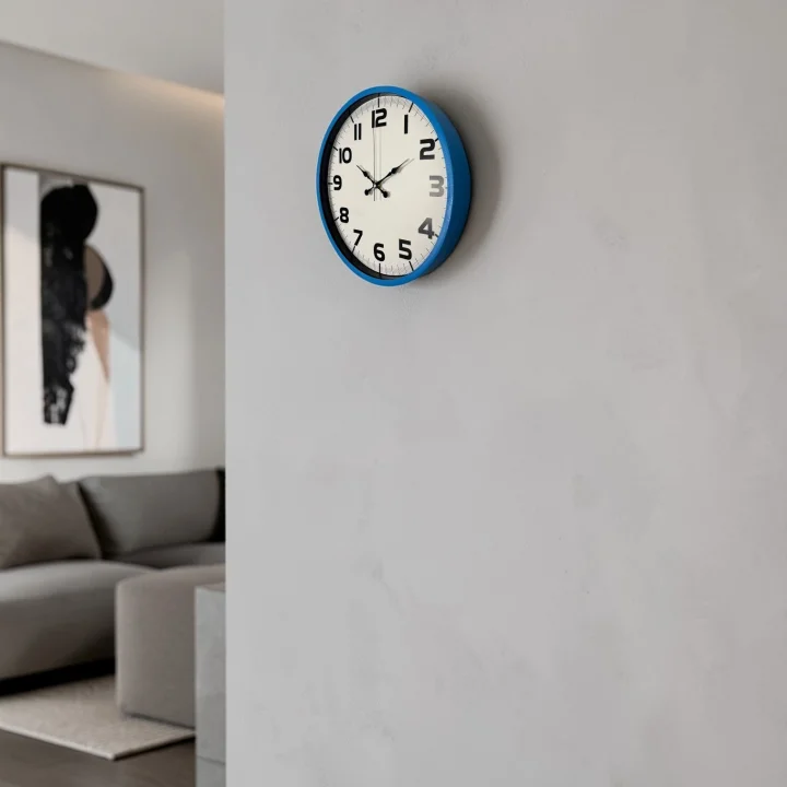 Mey İthalat® Sky Blue 36 Cm Duvar Saati