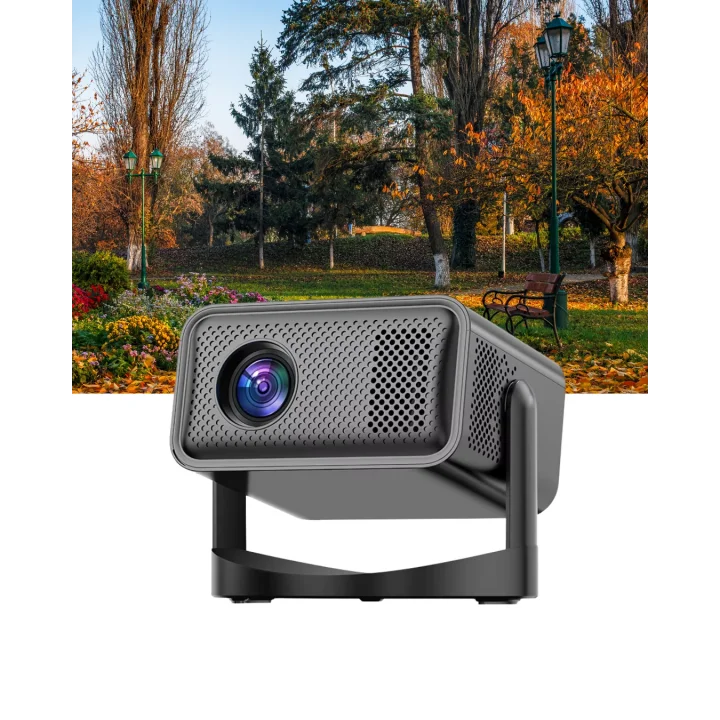 Mey İthalat® Smart Projector Android TV Taşınabilir Gimbal Standlı