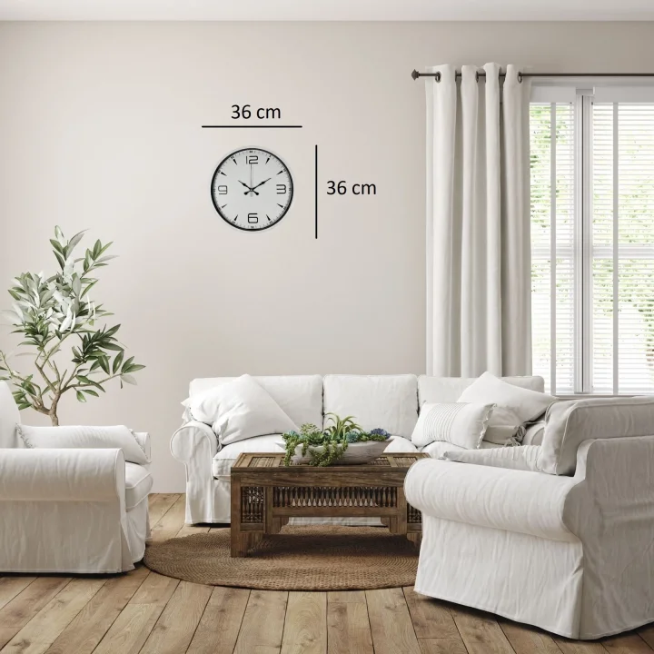 Mey İthalat® Soft Beyaz 36 Cm Dekoratif Duvar Saati