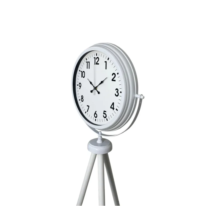 Mey İthalat® Soft White Dekoratif Tripod Ayaklı Saat