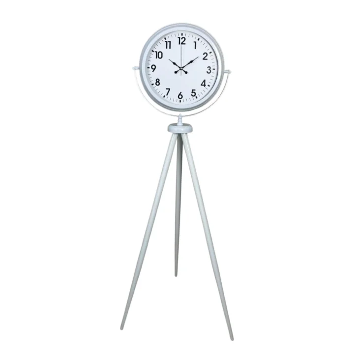 Mey İthalat® Soft White Dekoratif Tripod Ayaklı Saat