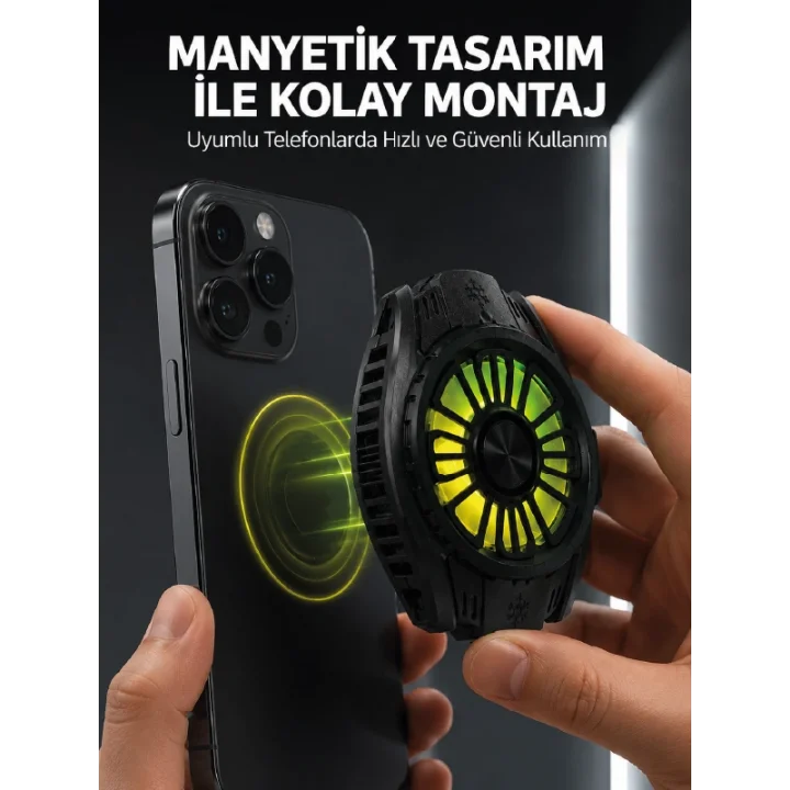Mey İthalat® Soğutma Teknolojili RGB Işıklı Telefon Soğutucu