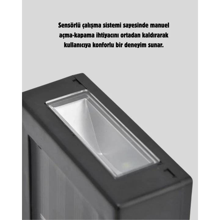 Mey İthalat® Solar Güçlü 6 LED Dış Mekan Lambası – Otomatik Aç/Kapa Işık Sensörlü Aydınlatma