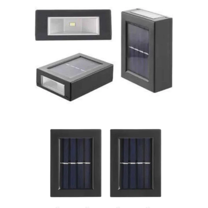 Mey İthalat® Solar Güneş Enerjili Çift Taraflı Duvar Lambası Çift Taraflı Duvar Lamba Güneş Enerjili Yeni Nesil