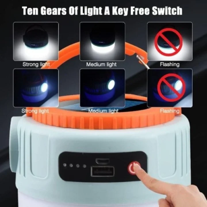 Mey İthalat® Solar Led Kamp Lambası