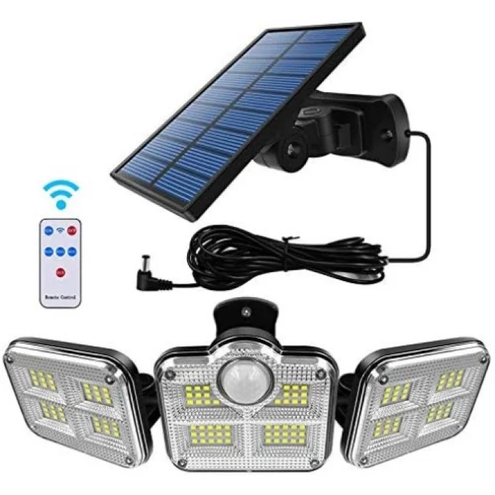 Mey İthalat® Solar Panelli Uzaktan Kumandalı 122 LED Bahçe Aydınlatması