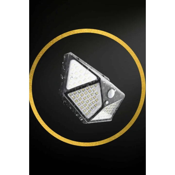 Mey İthalat® Solar Sensörlü Duvar Lambası Bahçe Lambaso Parlak Beyaz Işık Suya Dayanıklı