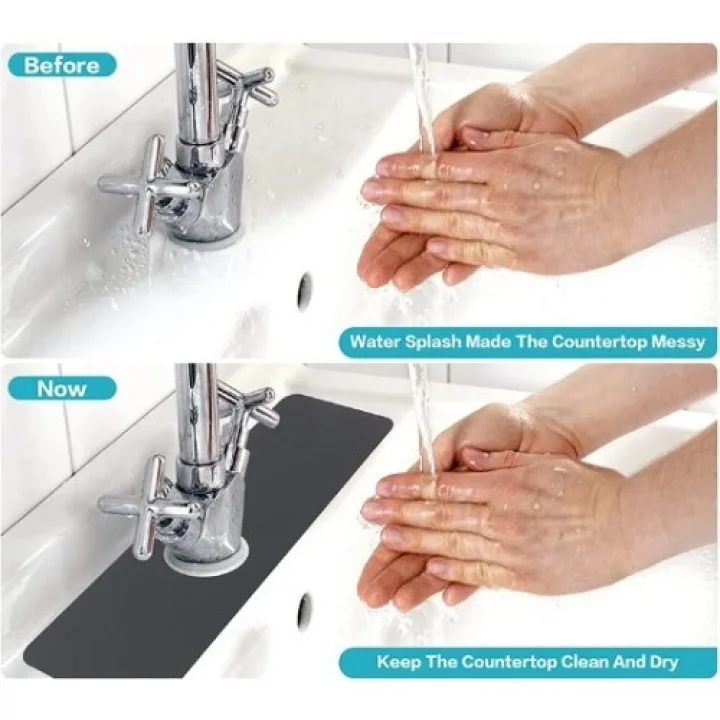 Mey İthalat® Su Emici Sihirli Lavabo Kenar Matı