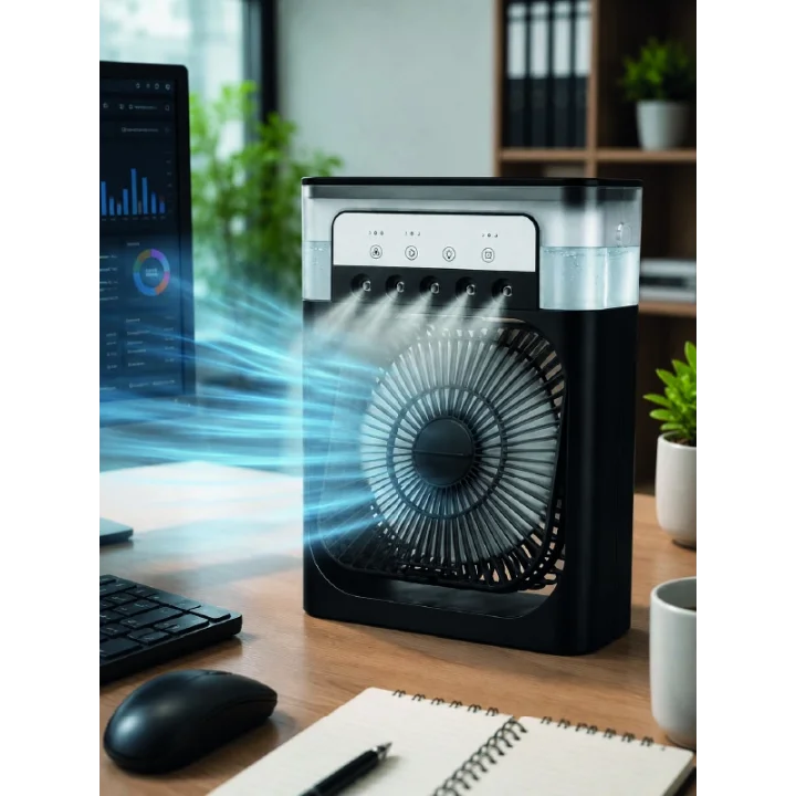Mey İthalat® Su Hazneli Püskürtmeli Fan 1-3-5 Püskürtme Seçeneği, Type-C Güç Girişi