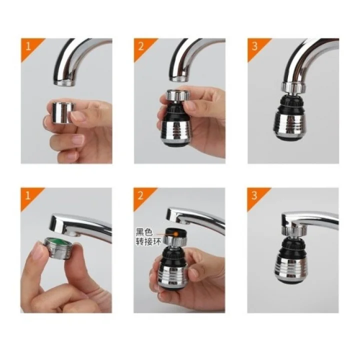 Mey İthalat® Su Tasarruflu 2 Modlu Musluk Başlığı Kısa