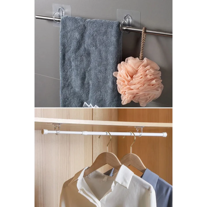 Mey İthalat® Süper Yapışkanlı Çok Amaçlı Cember Askı 2 Adet