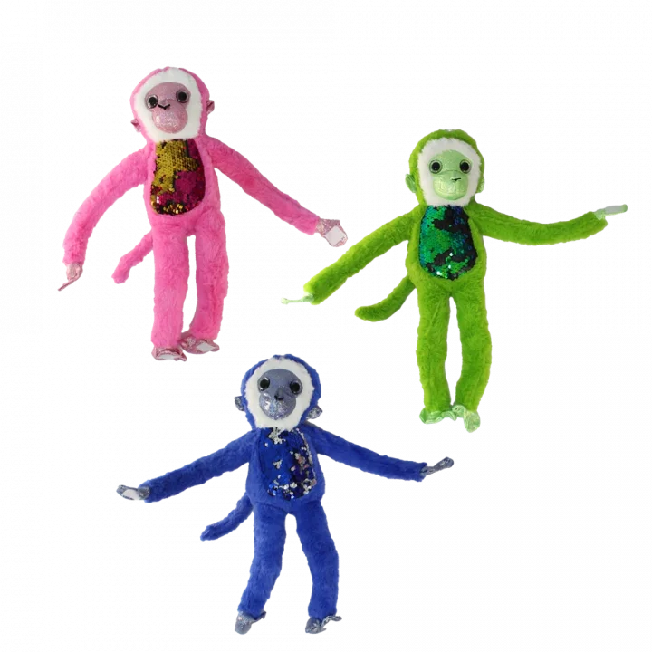 Mey İthalat® Süslü Maymunlar Peluş Oyuncak 45 cm 1 adet