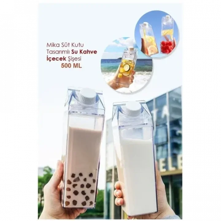 Mey İthalat® Süt Kutusu Meyve Suyu Taşıma Şişesi