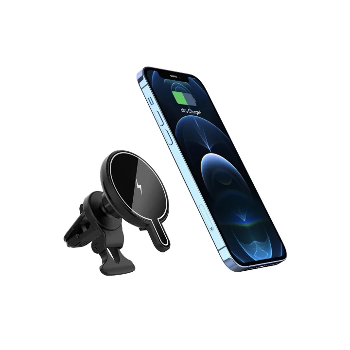 Mey İthalat®  T9 15W Magsafe Araç Tutucu - Siyah