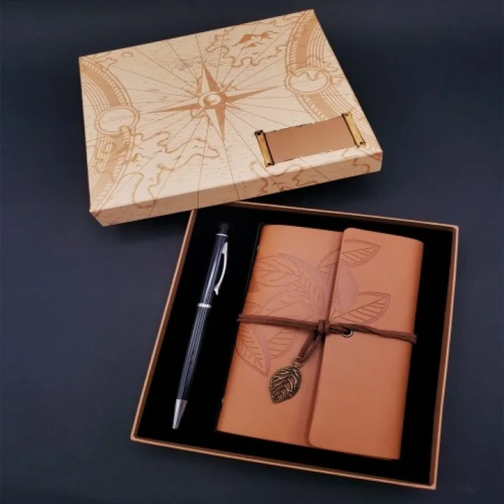 Mey İthalat®  Taba Defter ve Siyah Kalem