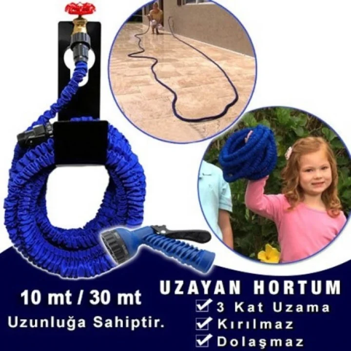 Mey İthalat® Tabancalı Uzayan Hortum 30 Metre