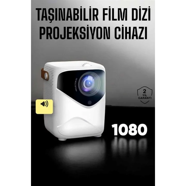 Mey İthalat® Taşınabilir Android Projeksiyon Wifi Destekli 4K Multimedia Tabanlı Ev Ve Ofis Tipi