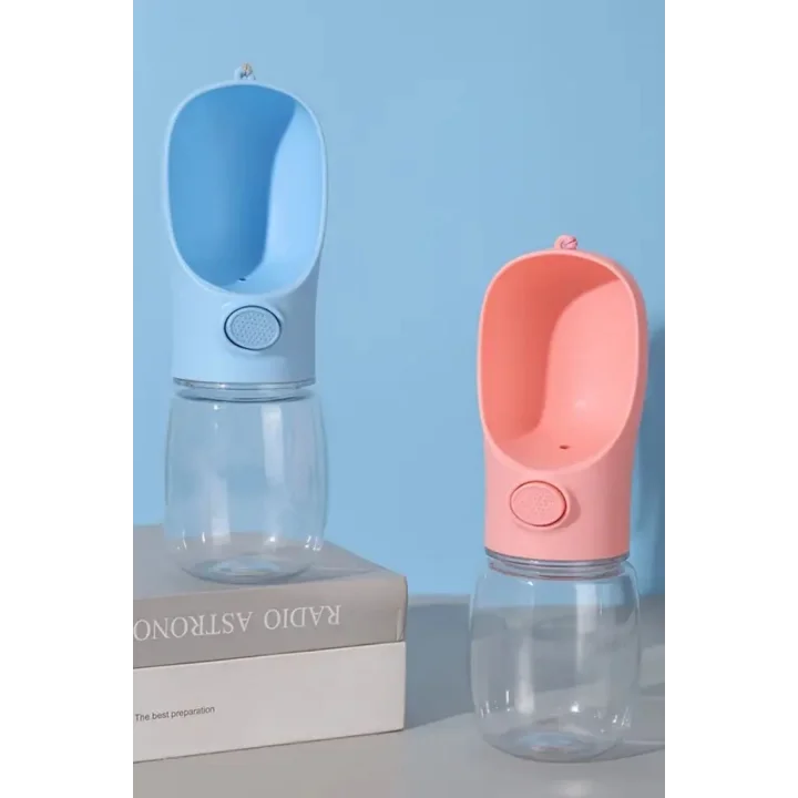 Mey İthalat®  Taşınabilir Butonlu 350 ml Evcil Hayvan Suluğu