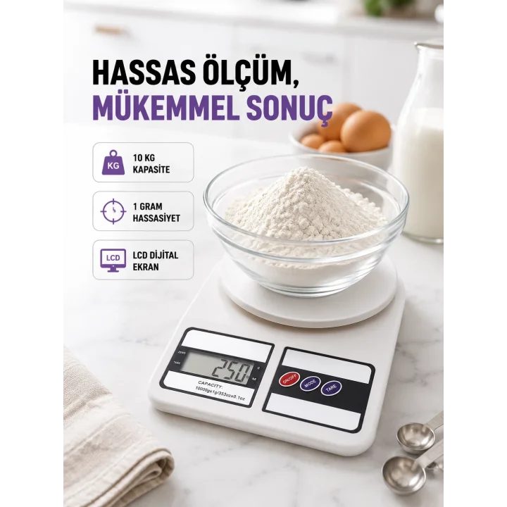 Mey İthalat® Taşınabilir Dijital Terazi – Çift Ölçü Birimi Destekli