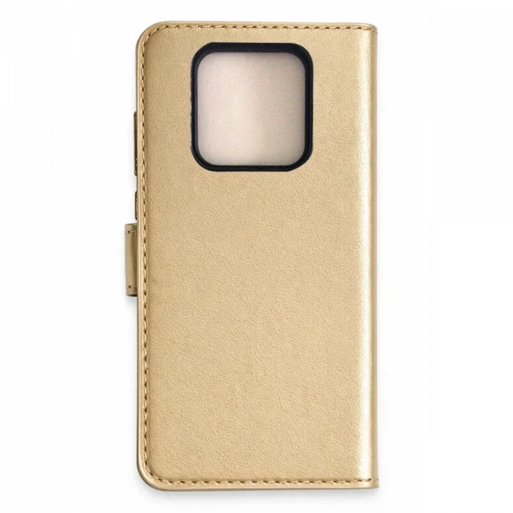 Mey İthalat®  Tecno Camon 16 Prime Trend S Plus Kapaklı Kılıf - Gold