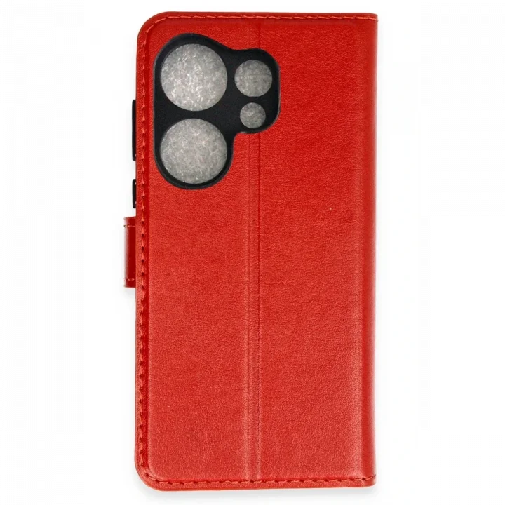 Mey İthalat®  Tecno Camon 20 Prime Trend S Plus Kapaklı Kılıf - Kırmızı