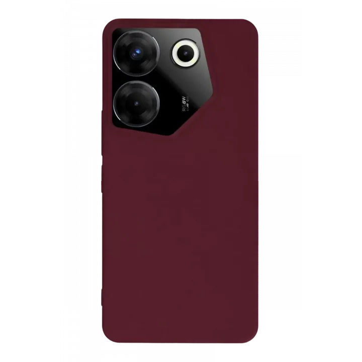 Mey İthalat®  Tecno Camon 20 Pro 5G Kılıf First Silikon - Bordo