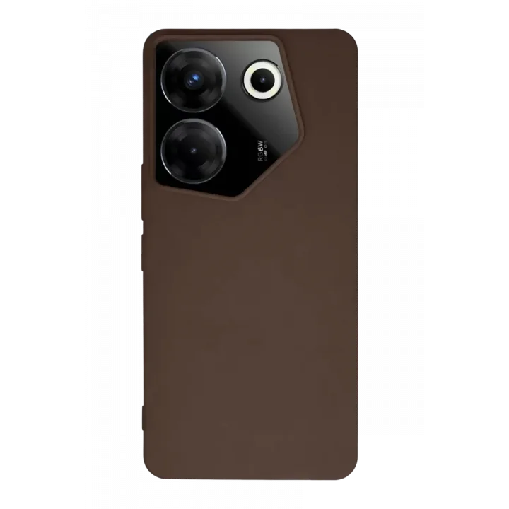 Mey İthalat®  Tecno Camon 20 Pro 5G Kılıf First Silikon - Kahverengi