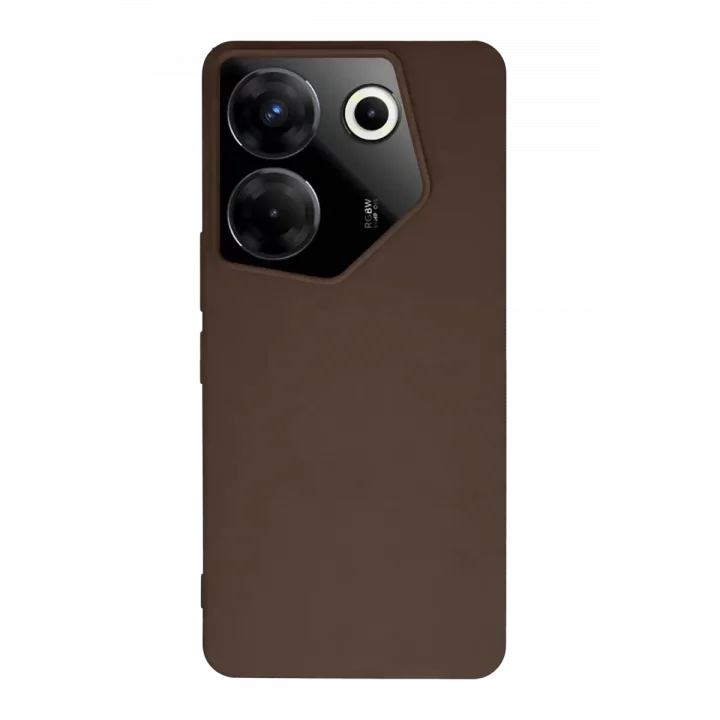 Mey İthalat®  Tecno Camon 20 Pro 5G Kılıf First Silikon - Kahverengi