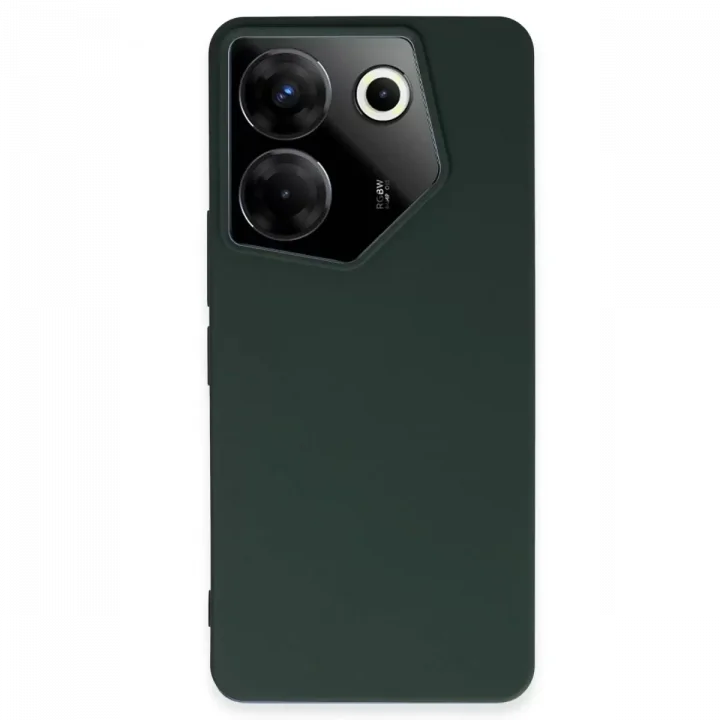 Mey İthalat®  Tecno Camon 20 Pro 5G Kılıf First Silikon - Koyu Yeşil