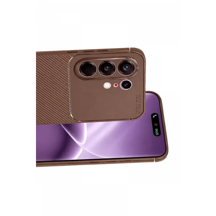 Mey İthalat®  Tecno Camon 50 Pro 5G Auto Focus Karbon Kapak - Kahverengi