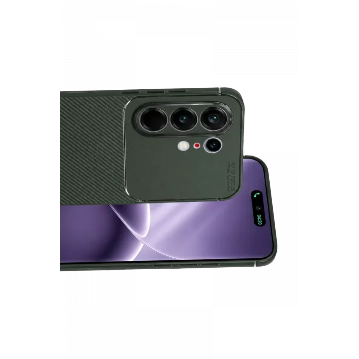 Mey İthalat®  Tecno Camon 50 Pro 5G Auto Focus Karbon Kapak - Koyu Yeşil