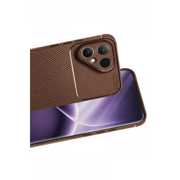 Mey İthalat®  Tecno Pova Curve 2 5G Auto Focus Karbon Kapak - Kahverengi