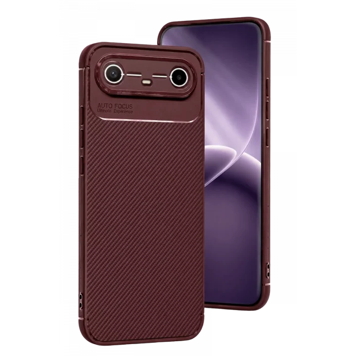 Mey İthalat®  Tecno Spark Slim 5G Auto Focus Karbon Kapak - Bordo
