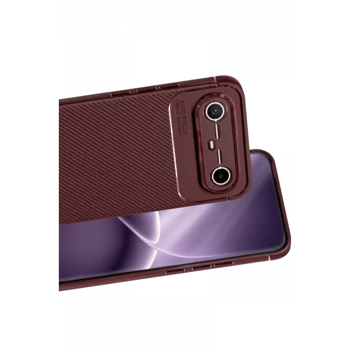 Mey İthalat®  Tecno Spark Slim 5G Auto Focus Karbon Kapak - Bordo